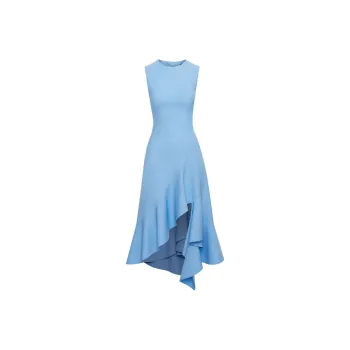 Oscar De La Renta Asymmetric-hem Midi Dress