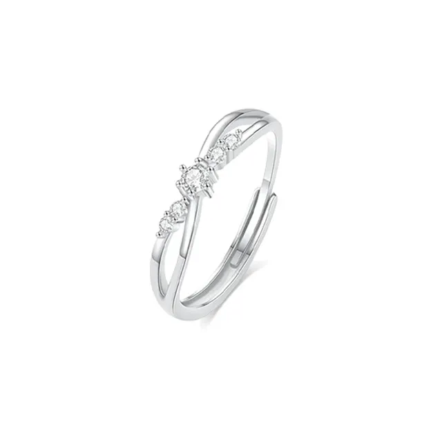 SHK Colored Glaze Zircon Ring Unisex-5