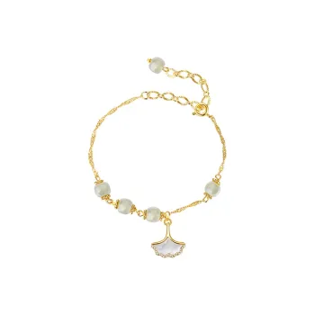 Fu Ru Ji Bracelets Pale Greenish White Jade Women's