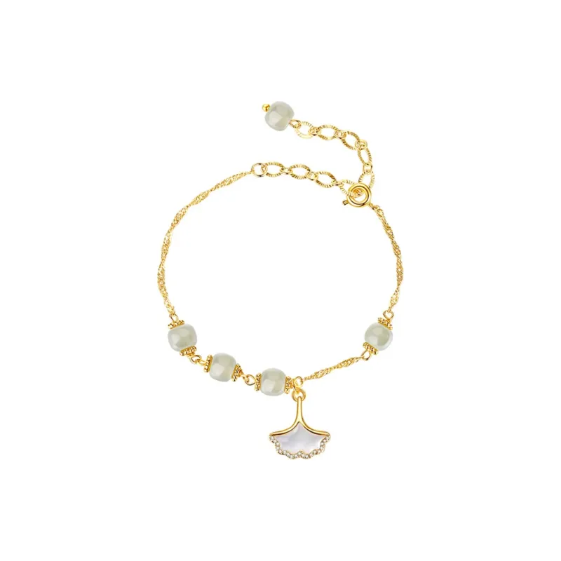 Fu Ru Ji Bracelets Pale Greenish White Jade Women's-0