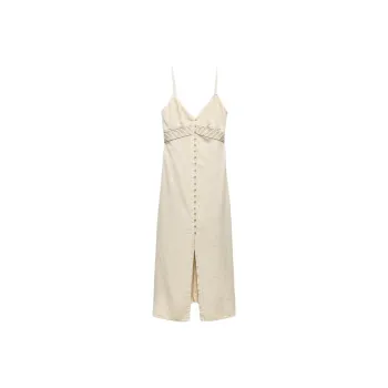 ZARA Slip Dresses Women's Beige