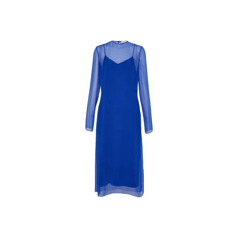 Ferragamo Layered design Silk Dress-0