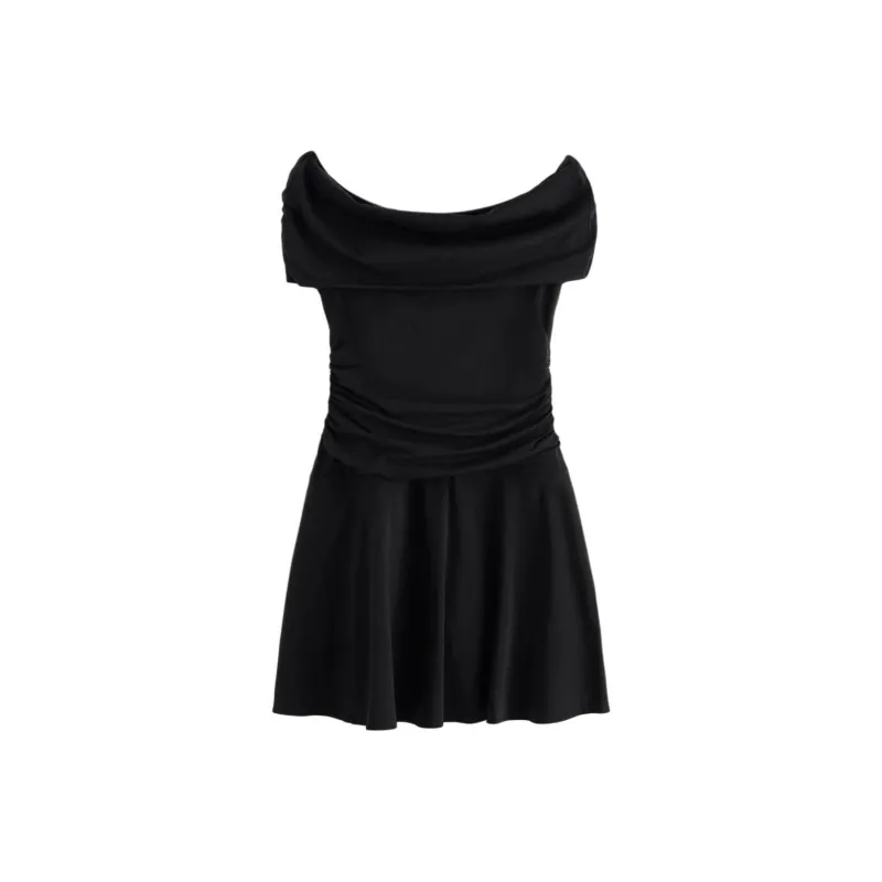 Abercrombie＆Fitch Short Sleeved Dress Women's Black-0