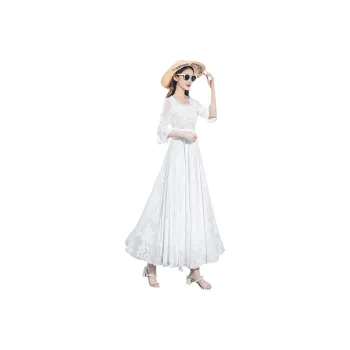 Cypress House Short Sleeved Dress Women's White