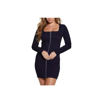 GUESS Corset Denim Dress Long-Sleeved Dresses Women's Marine Blue