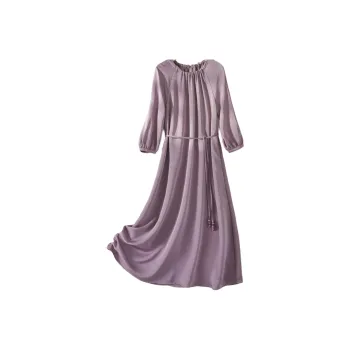 IHIMI Long Sleeved Dress Women's Smoky Purple