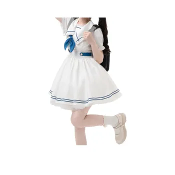 LALAJK Short-Sleeved Dresses Women's White