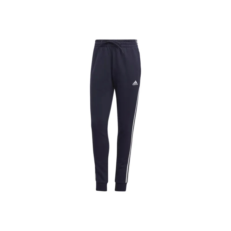 Adidas ESSENTIALS 3-STRIPES Knitted Sports Pants Women's Blue-0