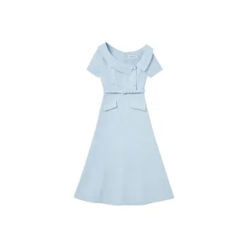 Self portrait Short Sleeved Dress Women's Misty Blue