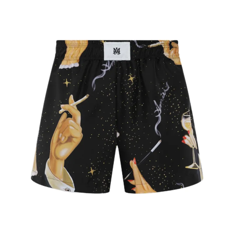 AMIRI SS24 Champagne Boxer Short Casual Shorts Women's Black-0