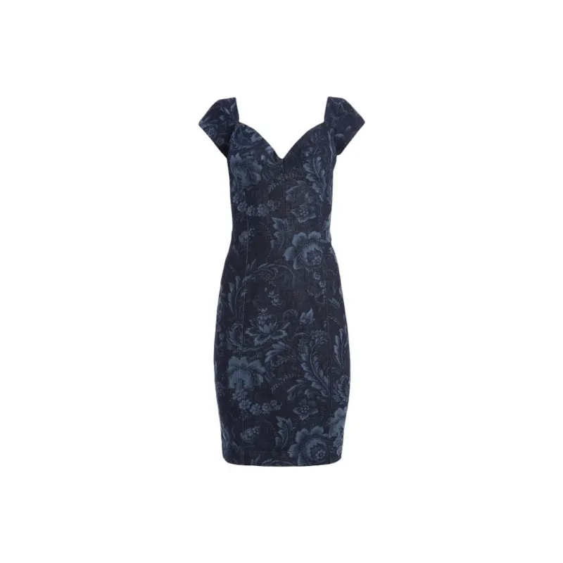 GUESS Eco Adie Denim Dress Short-Sleeved Dresses Women's Blue-0