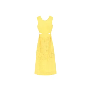 GANNI Broderie-anglaise Cotton Midi Dress