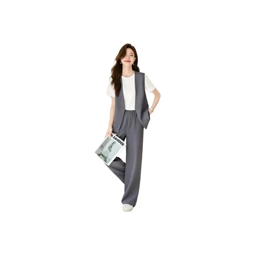 Mo Han Yi Mei Casual Suit Women's Space Rock Gray