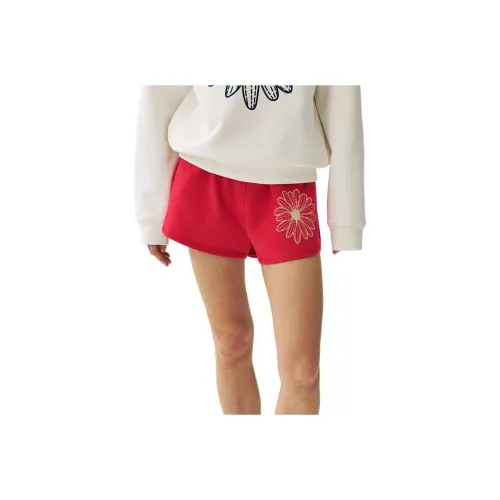 MARDI MERCREDI SS25 MINI SWEAT SHORTS FLOWER_RED CREAM Casual Shorts Women's Red Cream
