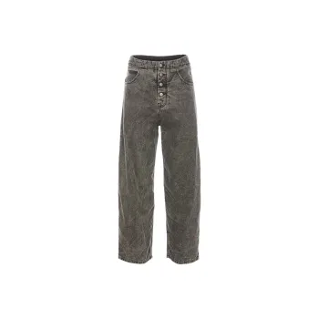 MM6 Maison Margiela Logo Patch Wide Leg Jeans