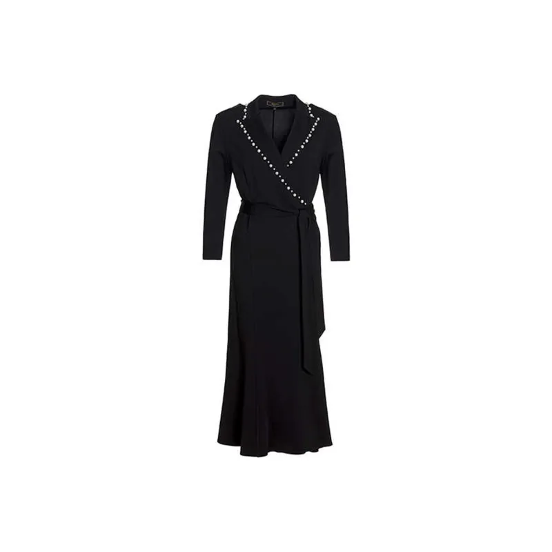 BESIONIA SS22 Long Sleeved Dresses Women's Black-0