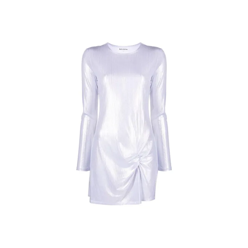 Reformation Long-Sleeved Dresses Women's Silver-0