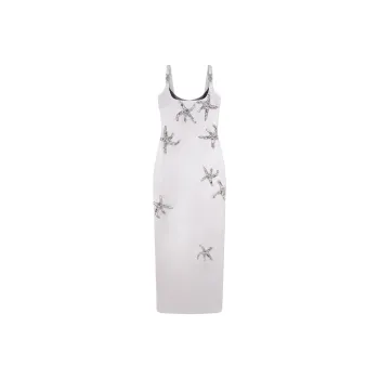 VERSACE Embroidered Silk Satin Gown