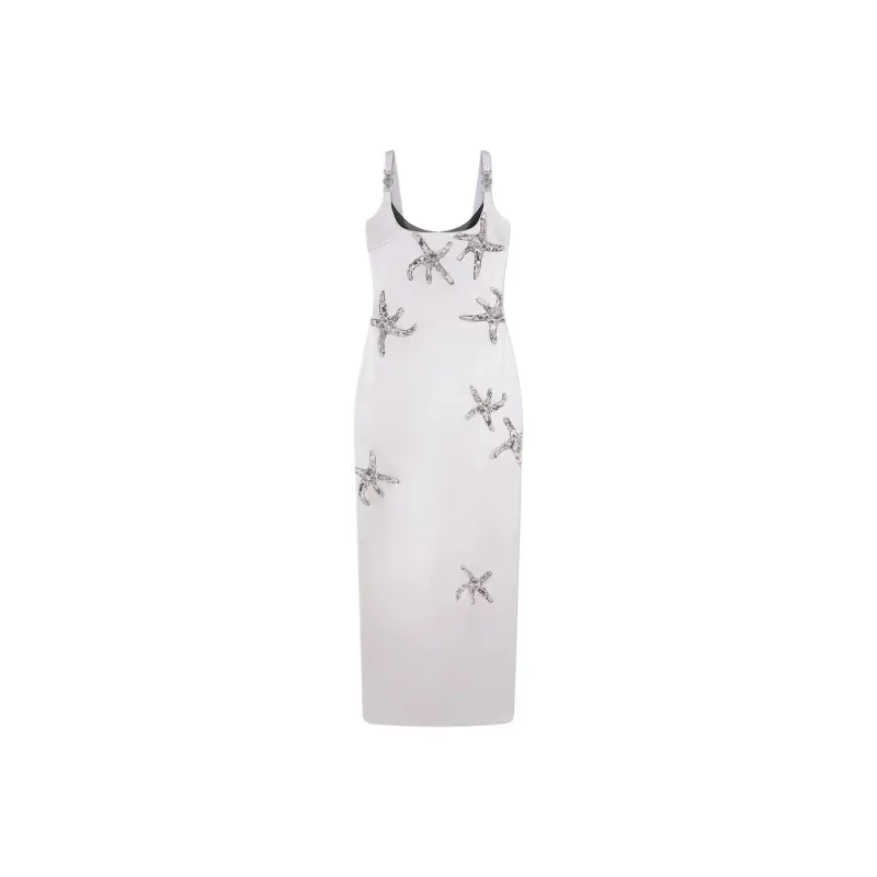 VERSACE Embroidered Silk Satin Gown-0