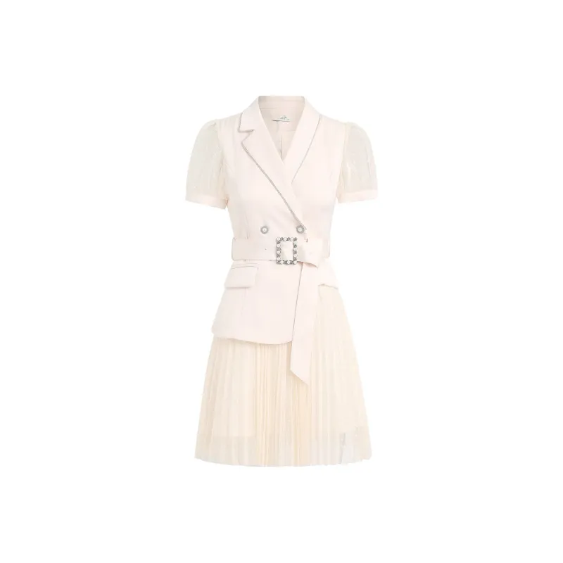AUI Short Sleeved Dresses Women's Apricot-0