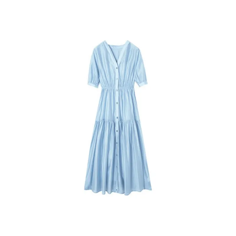 Mt Short Sleeved Dresses Women's Clear Sky Blue-0