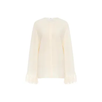 Chloé Collarless Fluid Blouse