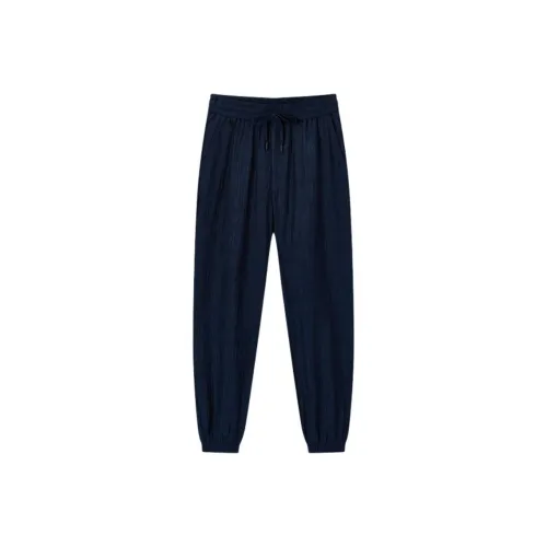 DEGAIA SS25 Casual Pants Men's Navy Blue