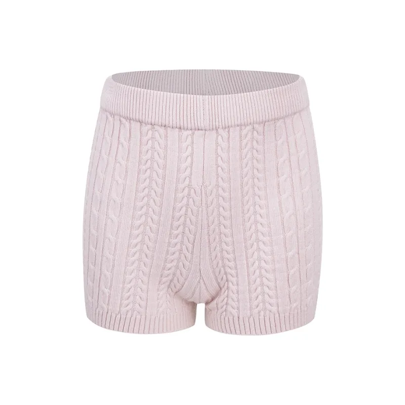Ariseism Basic Versatile Solid Color Knitted Shorts Fall New Arrival Comfortable Pants Women's-4