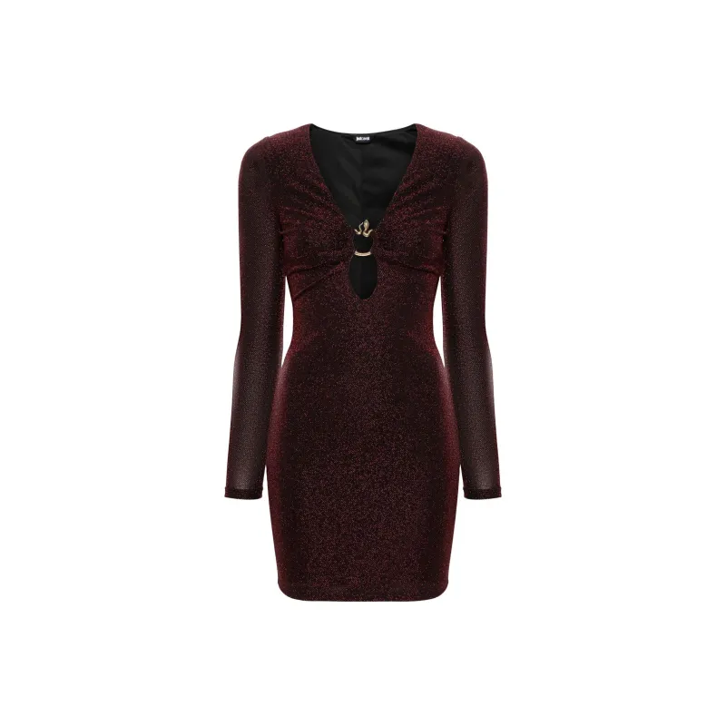 Just Cavalli Snake detail Mini Dress-0