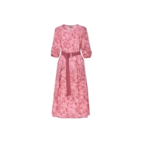 DIFFIE RIEGER Long-Sleeved Dresses Women's Red