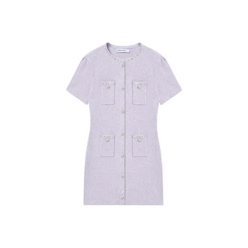 Self portrait Short Sleeved Dresses Women's Lilac
