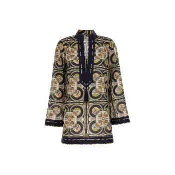 TORY BURCH Tory Sundial Square printed Tunic