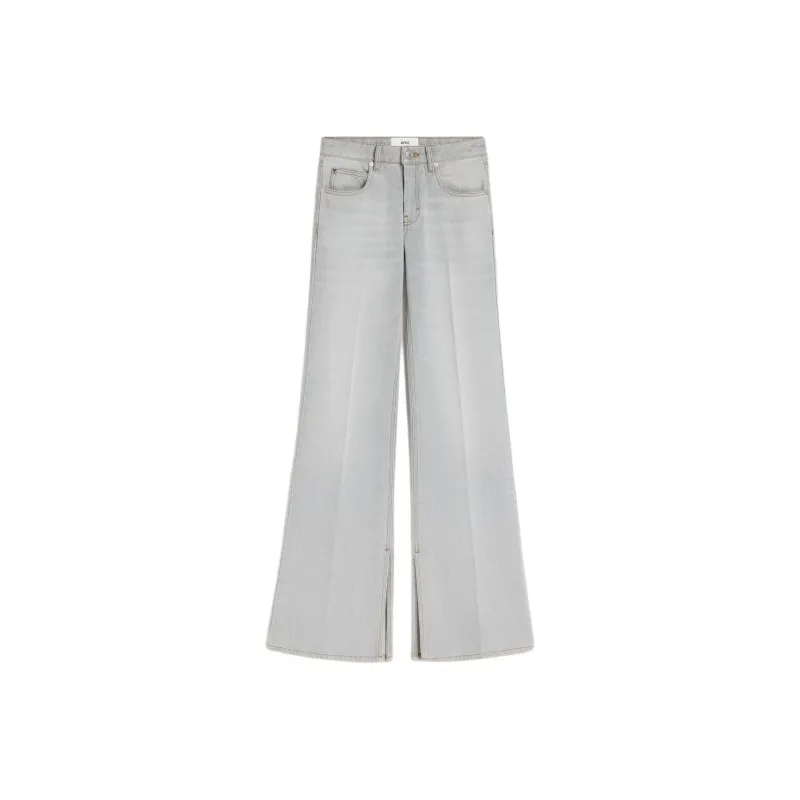 AMIPARIS Slitted Flared Jeans-0