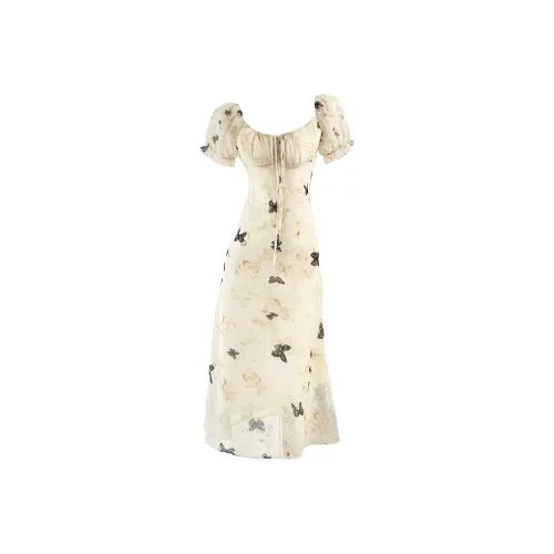 JOSR Short Sleeved Dresses Women's Apricot