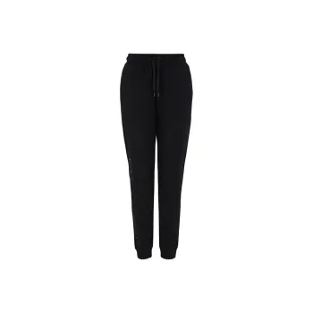 EMPORIO ARMANI EA7 FW24 Knitted Sports Pants Women's Black