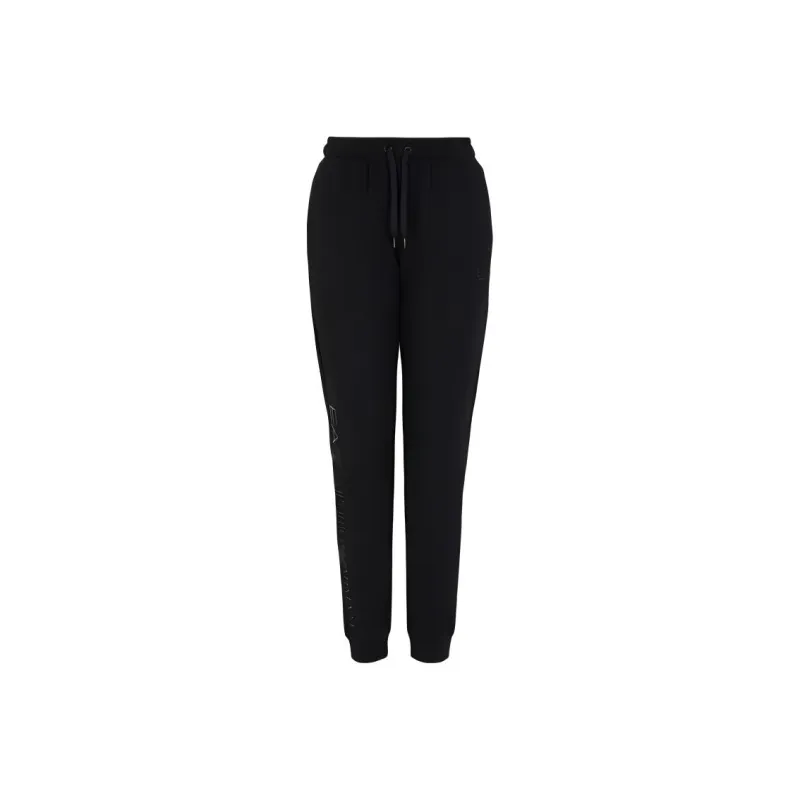 EMPORIO ARMANI EA7 FW24 Knitted Sports Pants Women's Black-0