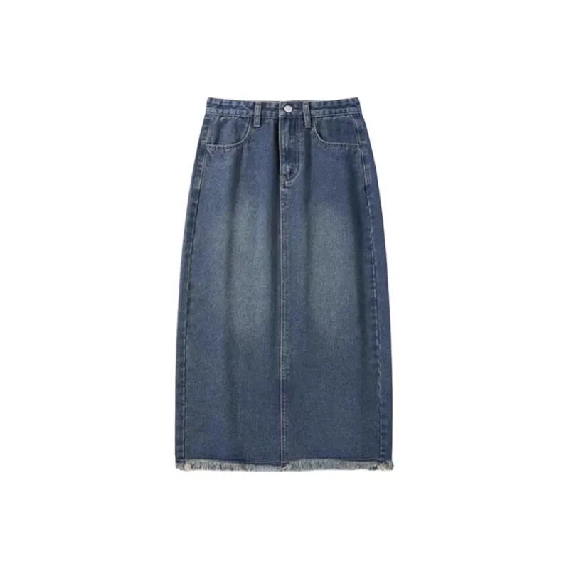 SONGS ALONG Denim Long Skirts Women's-2