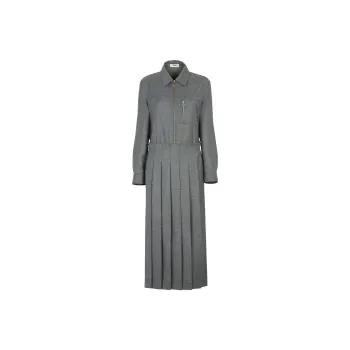 FENDI Long Sleeved Pleated Shirt Style Jumpsuit