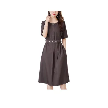 To The West Short Sleeved Dresses Women's Coffee