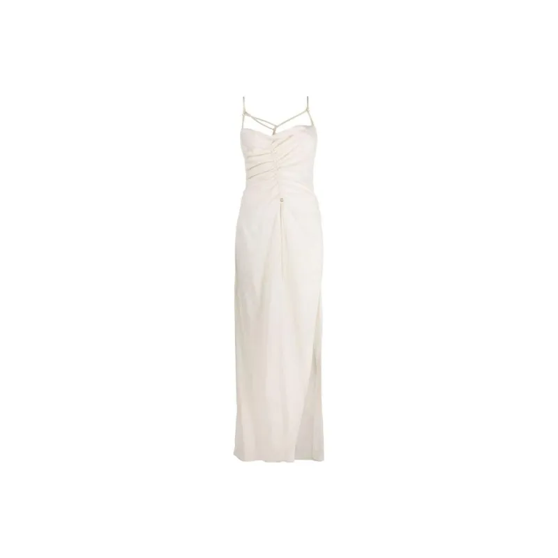 Jacquemus Gathered Long Lingerie Dress-0