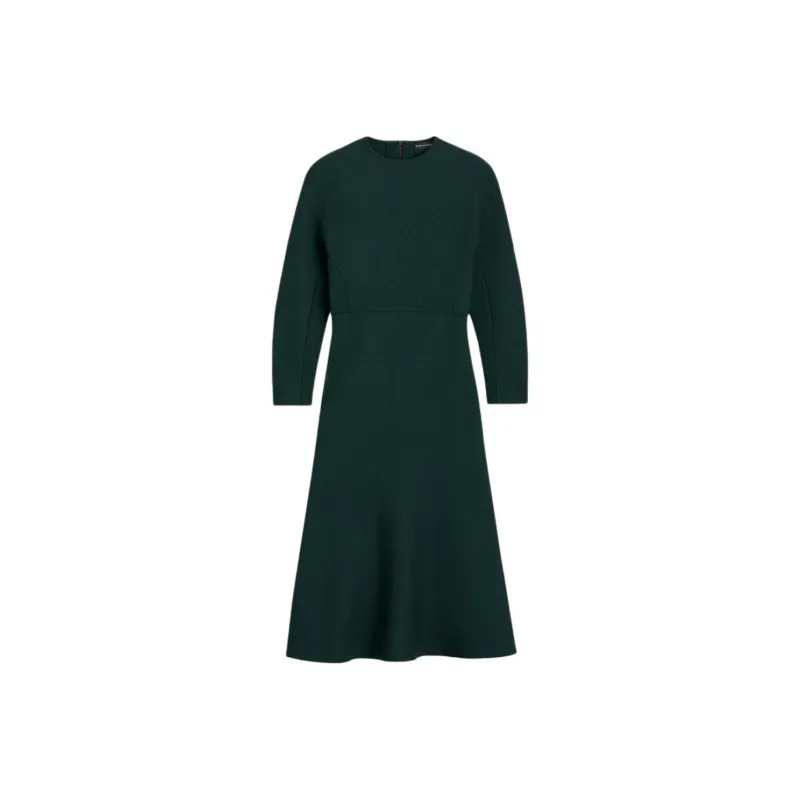SCANLAN THEODORE Crepe Knit Cocoon Dress Long-Sleeved Dresses Women's Dark Green/Dark Green-0