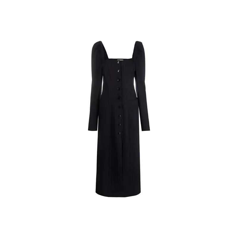 GANNI Long Sleeved Dresses Women's Black-0