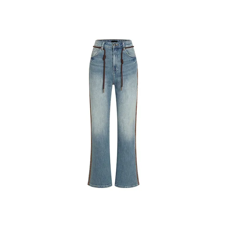 LIUREGALI Jeans Women's Navy Blue-0