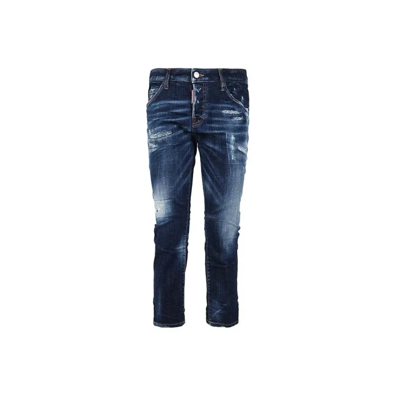 DSQUARED 2 24/7 Low Rise Distressed Skinny Jeans-0