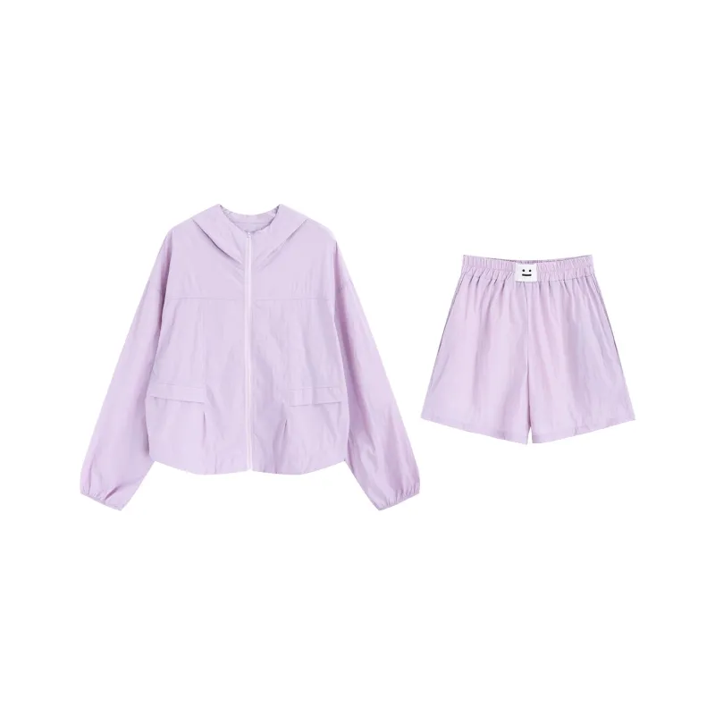 PZGE Casual Suit Women's Purple-0