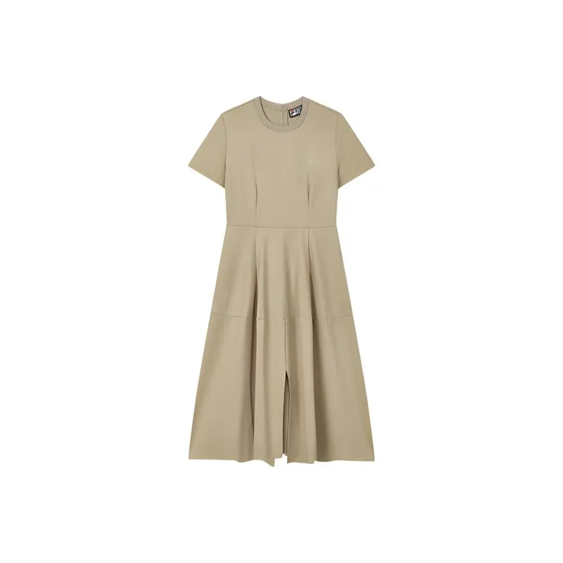 FILA Short Sleeved Dress Women's Light Chocolate Gray-0