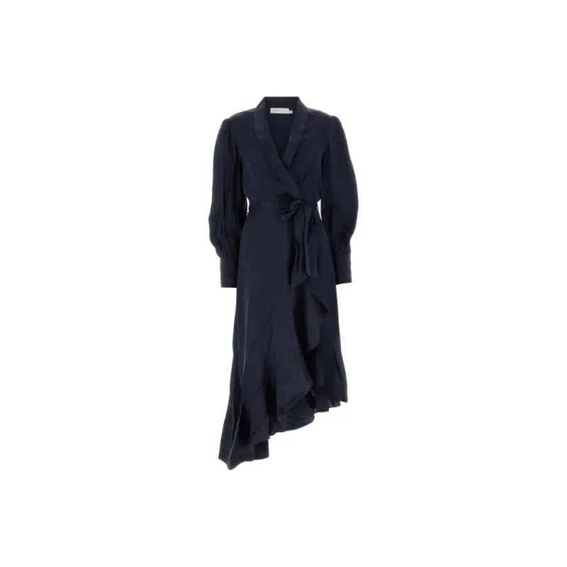 Zimmermann Wrap Silk Midi Dress-0
