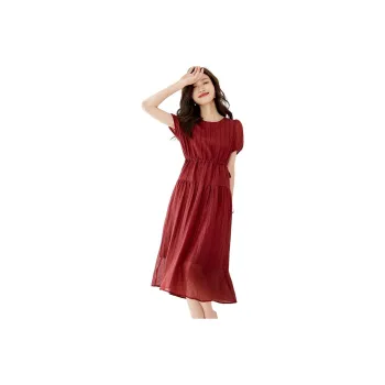 Mo Han Yi Mei Short Sleeved Dresses Women's Red
