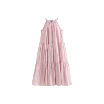 Initial Language Sleeveless Dress Women's