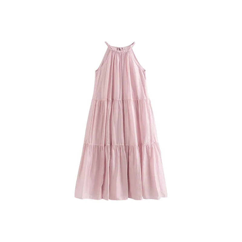 Initial Language Sleeveless Dress Women's-0